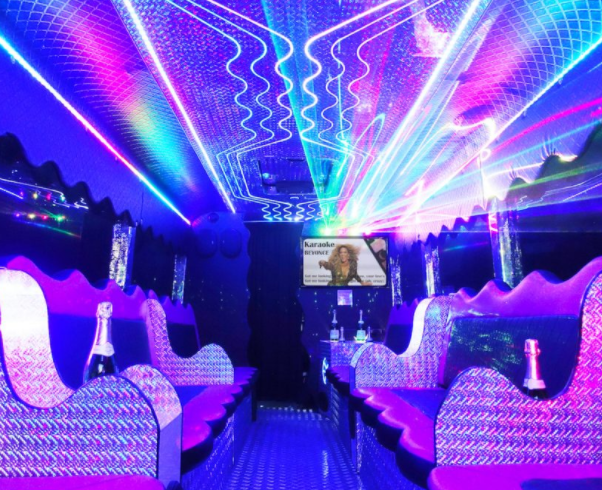 dance lights and karaoke limousine